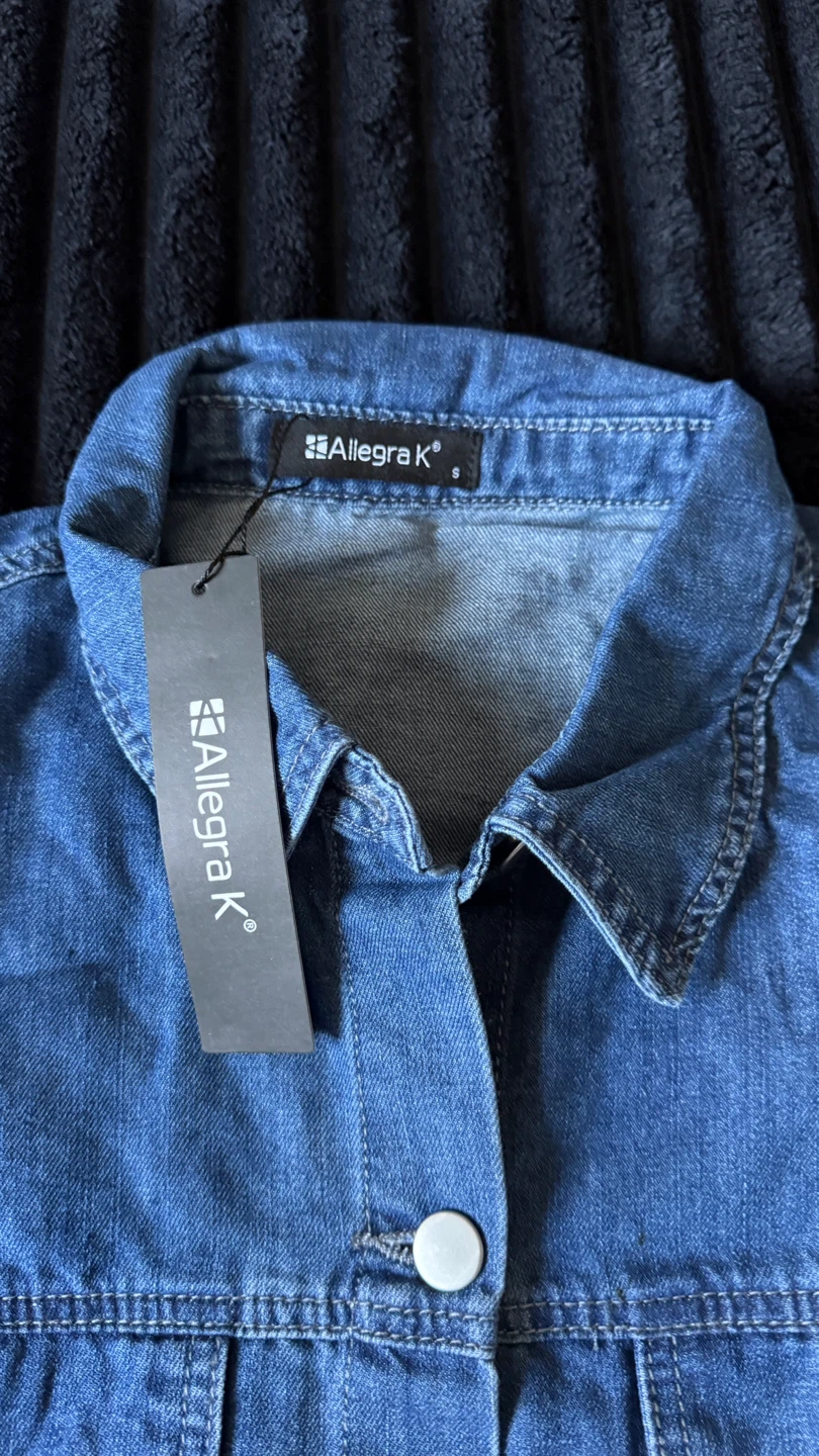 Size S Oversized Denim Button-Down Shirt - photo 5