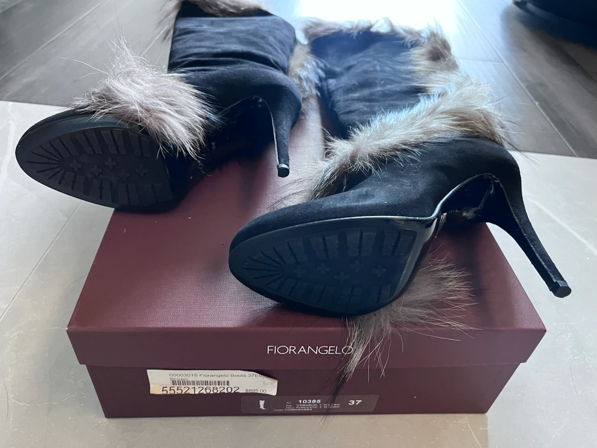 Fiorangelo Luxury Italian Fur Boots – Size 38 (Brand New) - photo 4