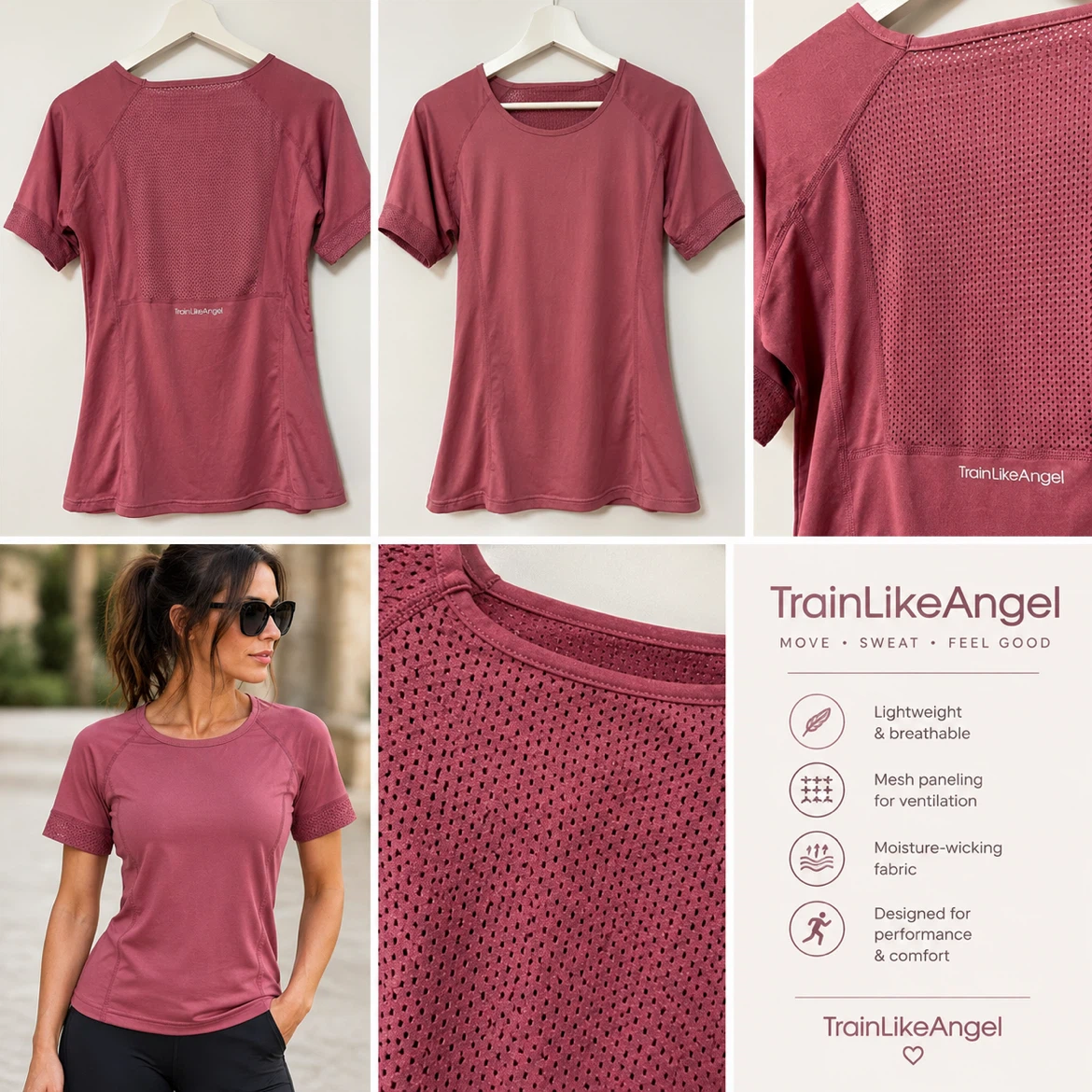 TrainLikeAngel Women's Athletic T-Shirt - photo 4