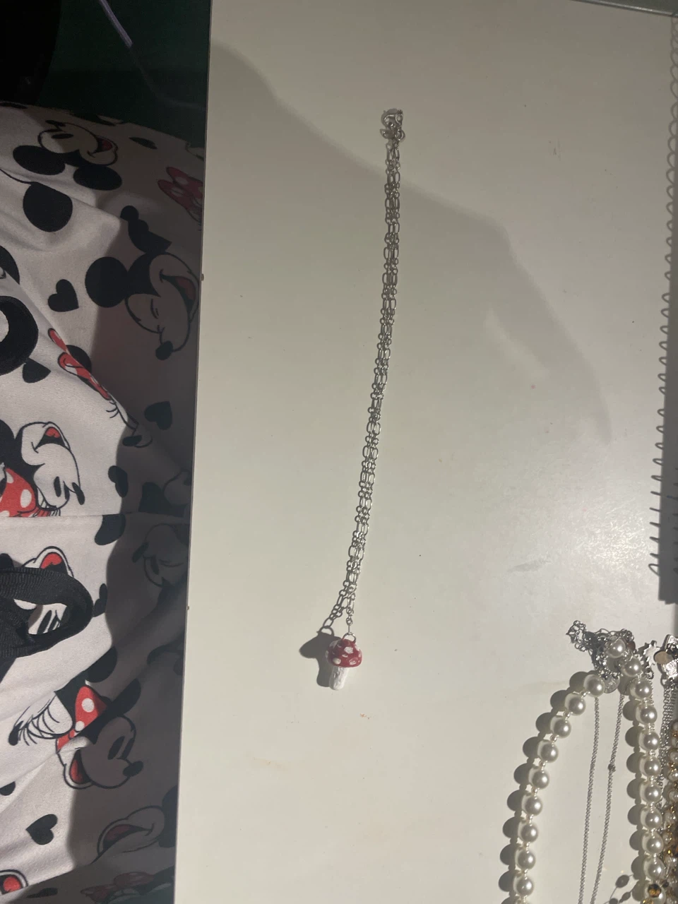 Handmade Clay Mushroom charm necklace - photo 2