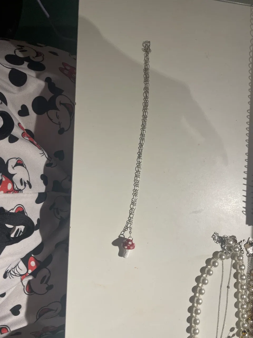 Handmade Clay Mushroom charm necklace - photo 2