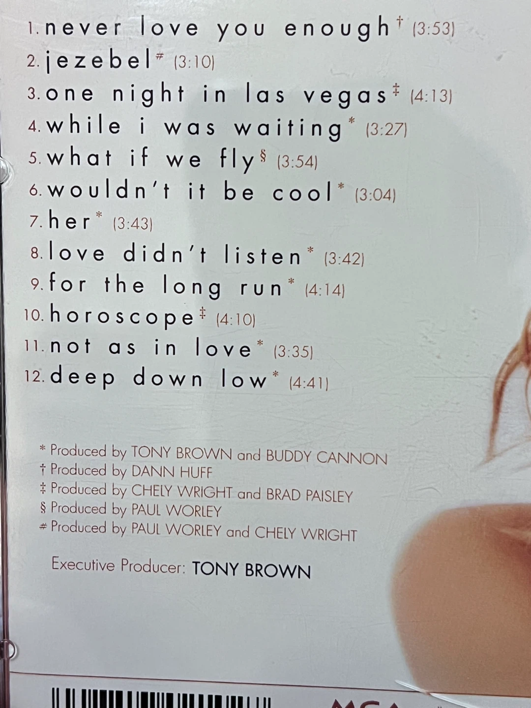 Chely Wright - Never Love You Enough CD - photo 4