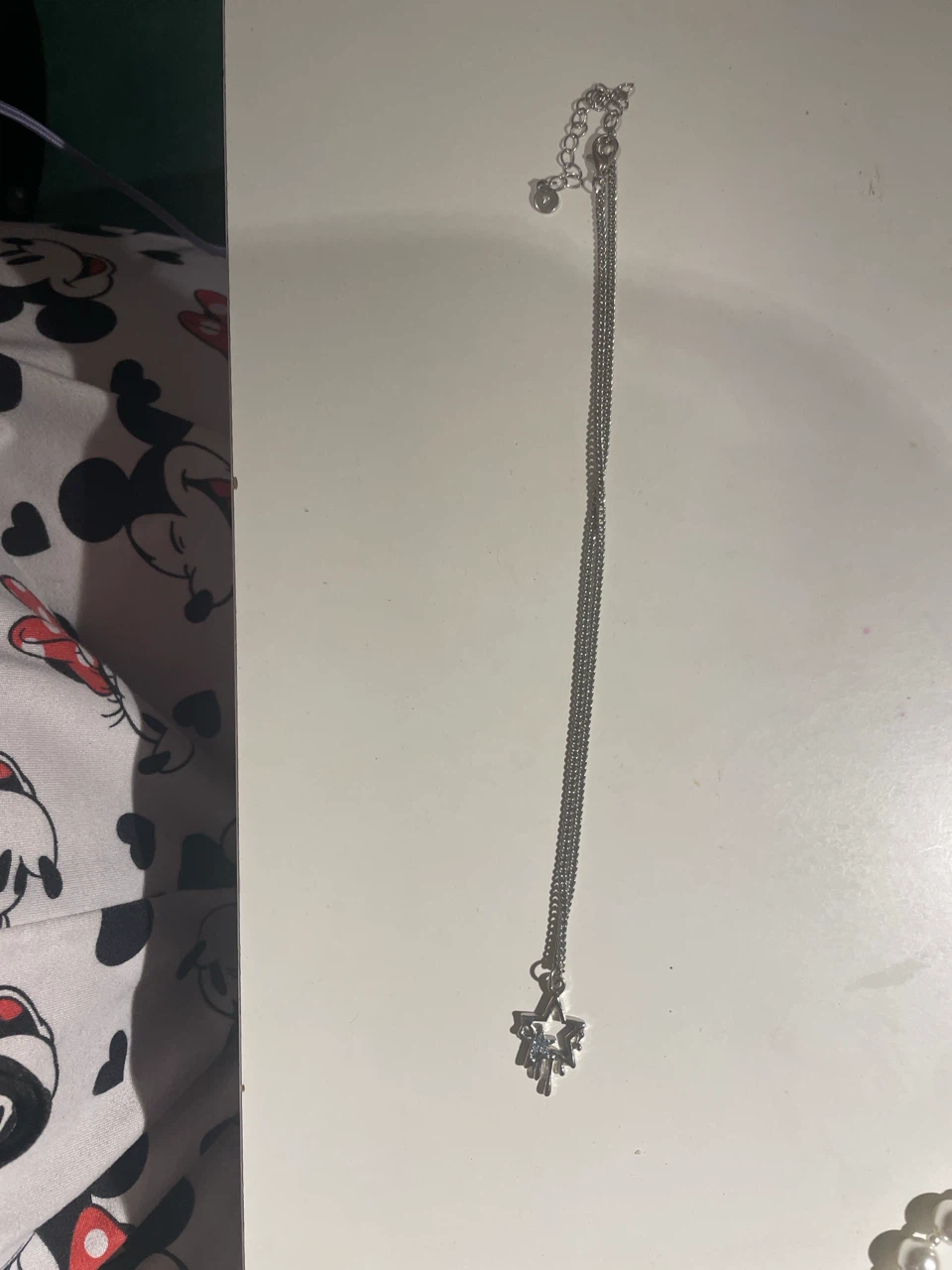 Silver-toned Drip Star Necklace