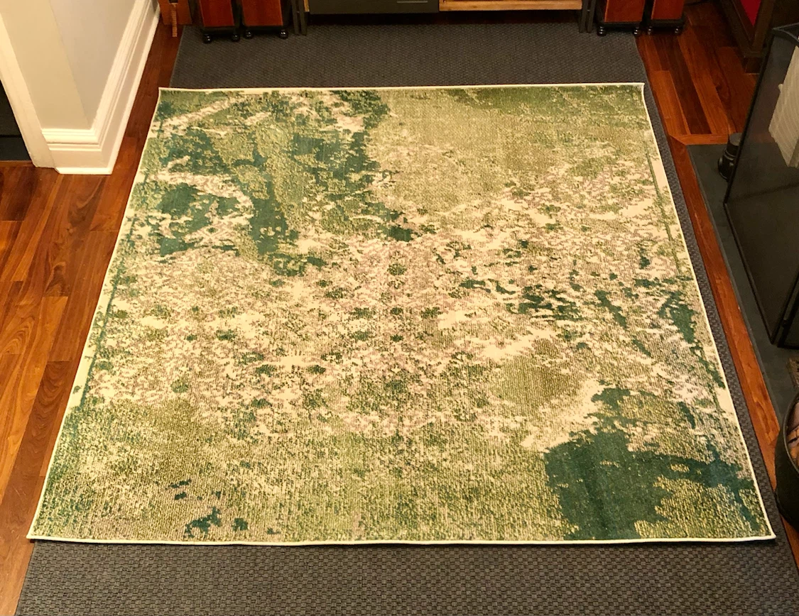 Square Area Rug - Green Ivory - 6’7” x 6’7” - photo 2