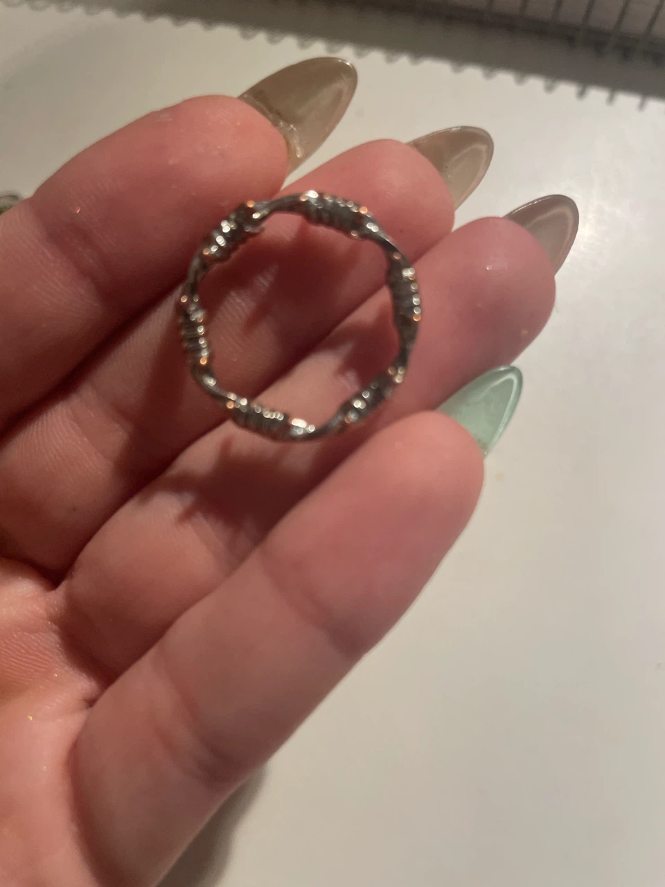 Barbed wire design ring