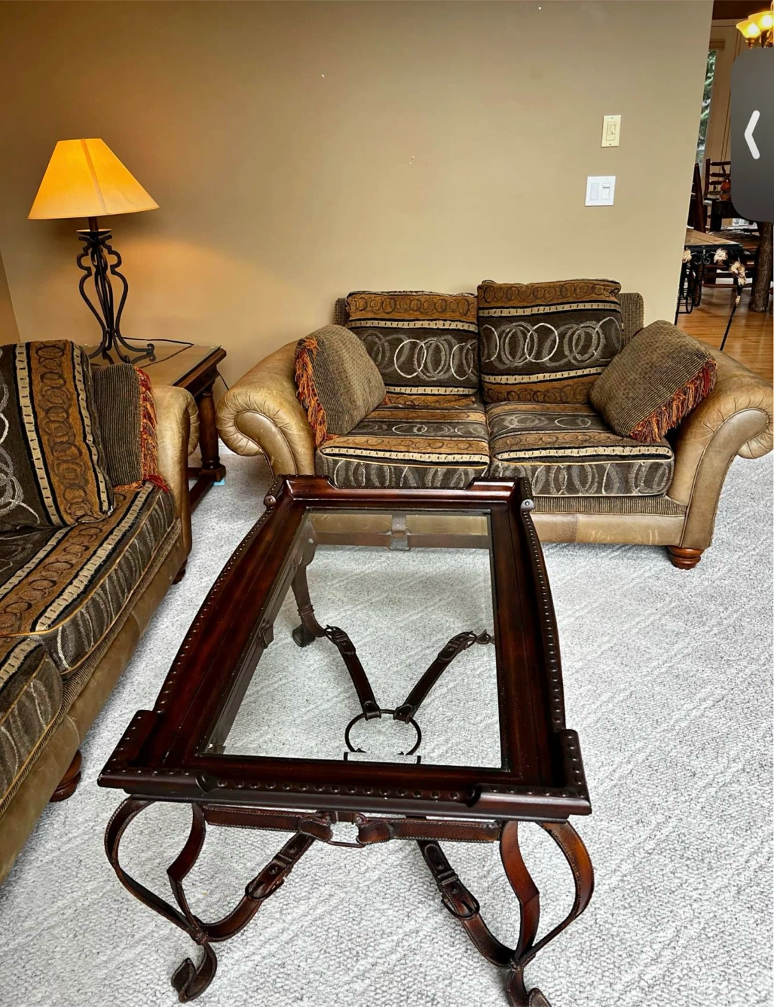 Leather and Fabric Living Room Sofa Set *Can Deliver* - photo 3