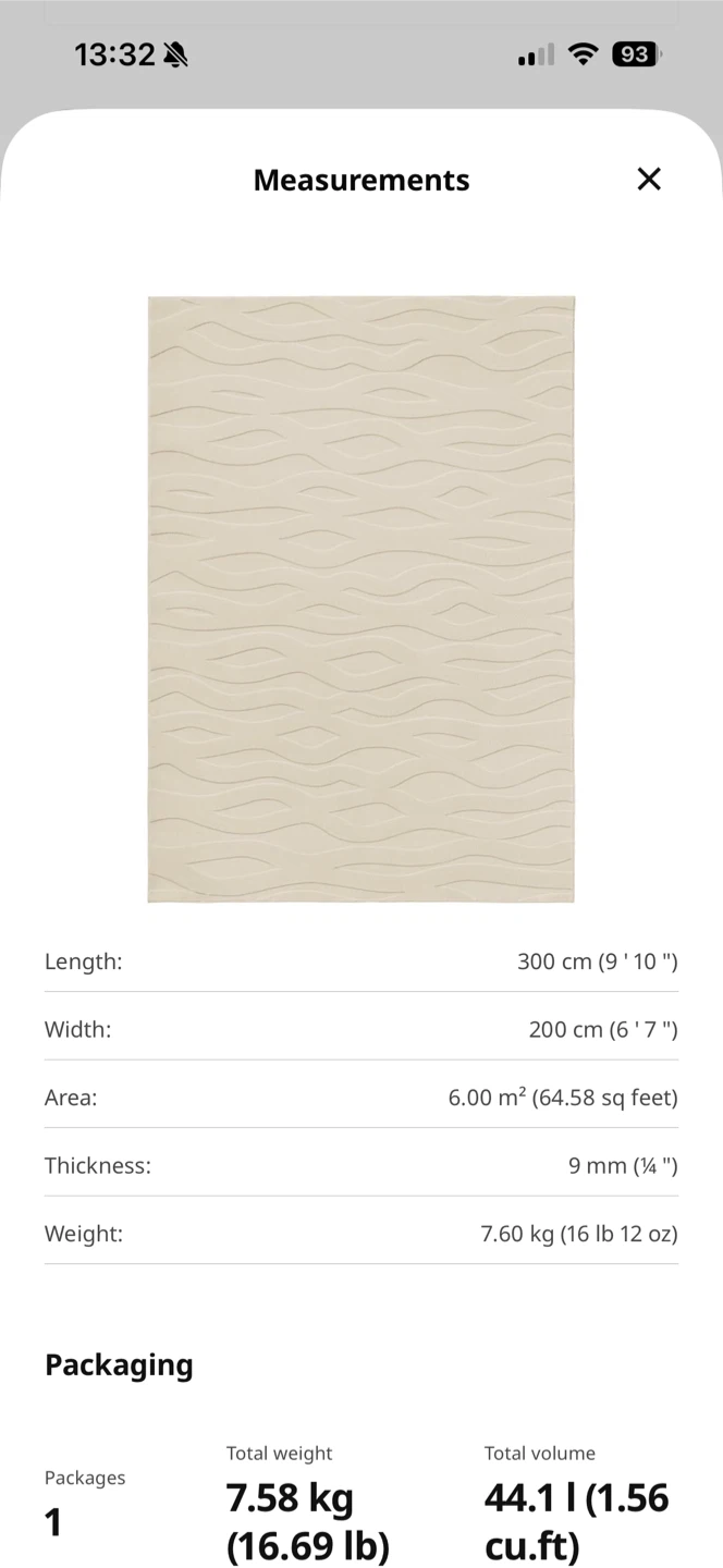 IKEA VAXELFEL Rug, Off-White - photo 4