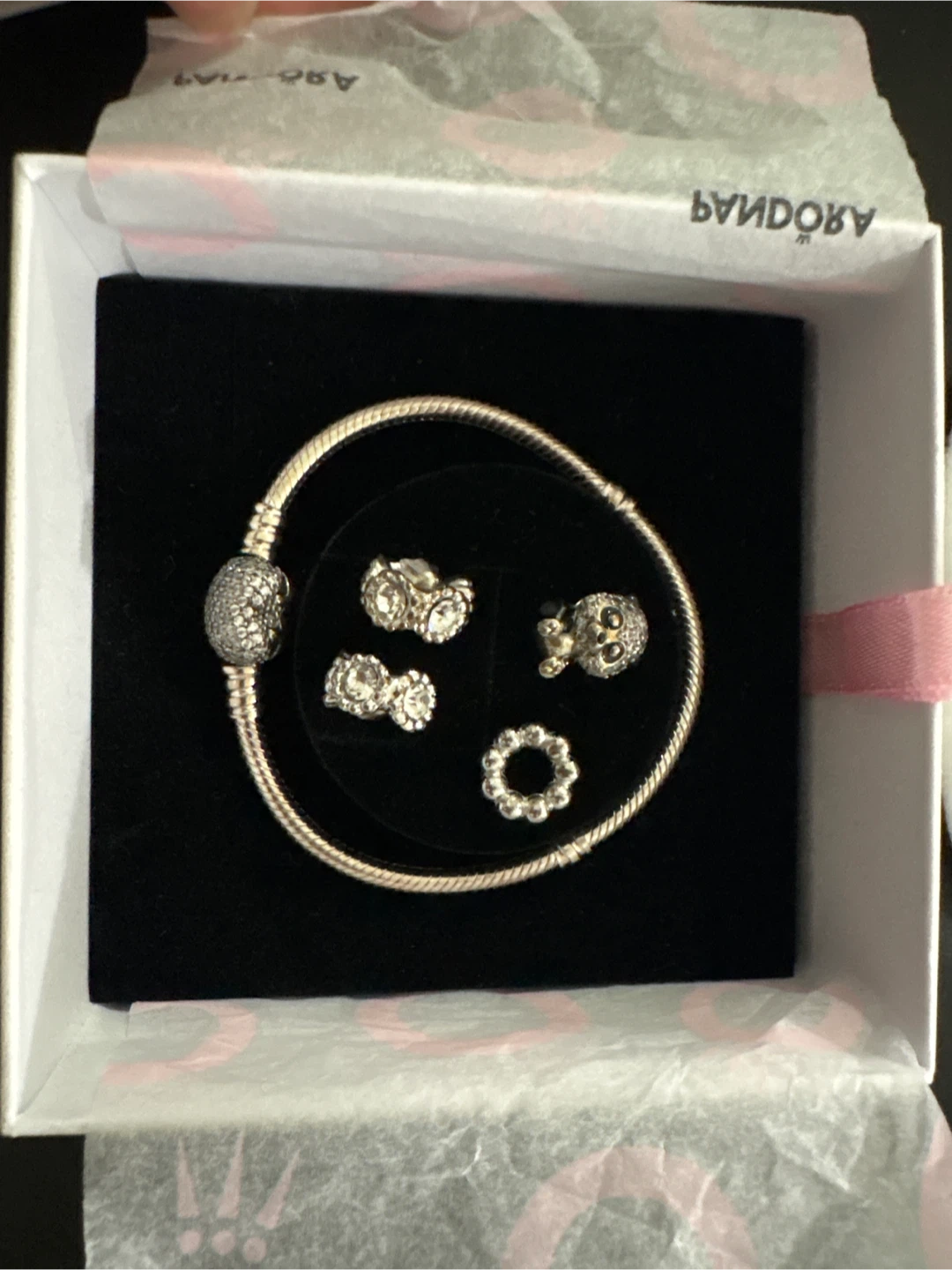 Pandora Silver Bracelet and Charms Set