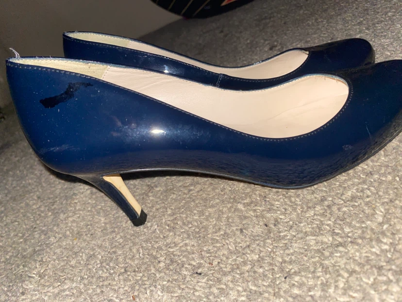 Browns Couture Navy Patent Heels