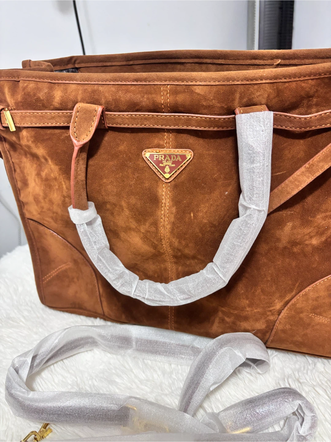 Prada Suede Tote Bag - photo 2