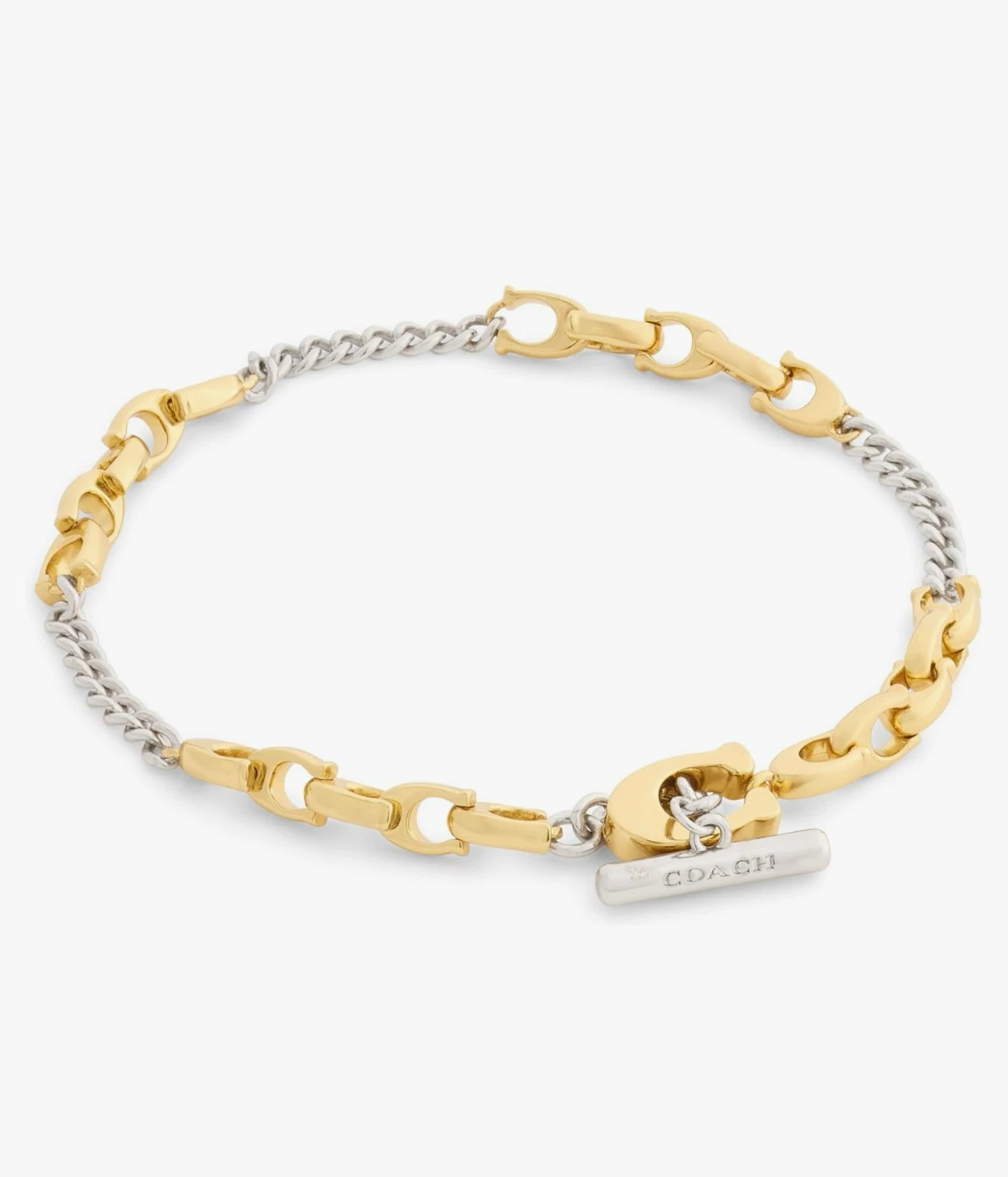 Coach Mixed Metal Chain Bracelet