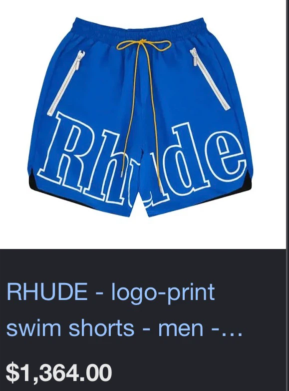 Rhude logo-print swim shorts and chrome heart ch long sleeve - photo 2
