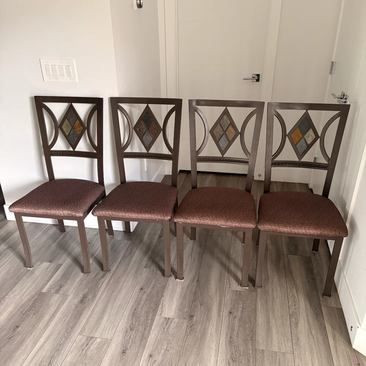 4 Metal Dining Chairs