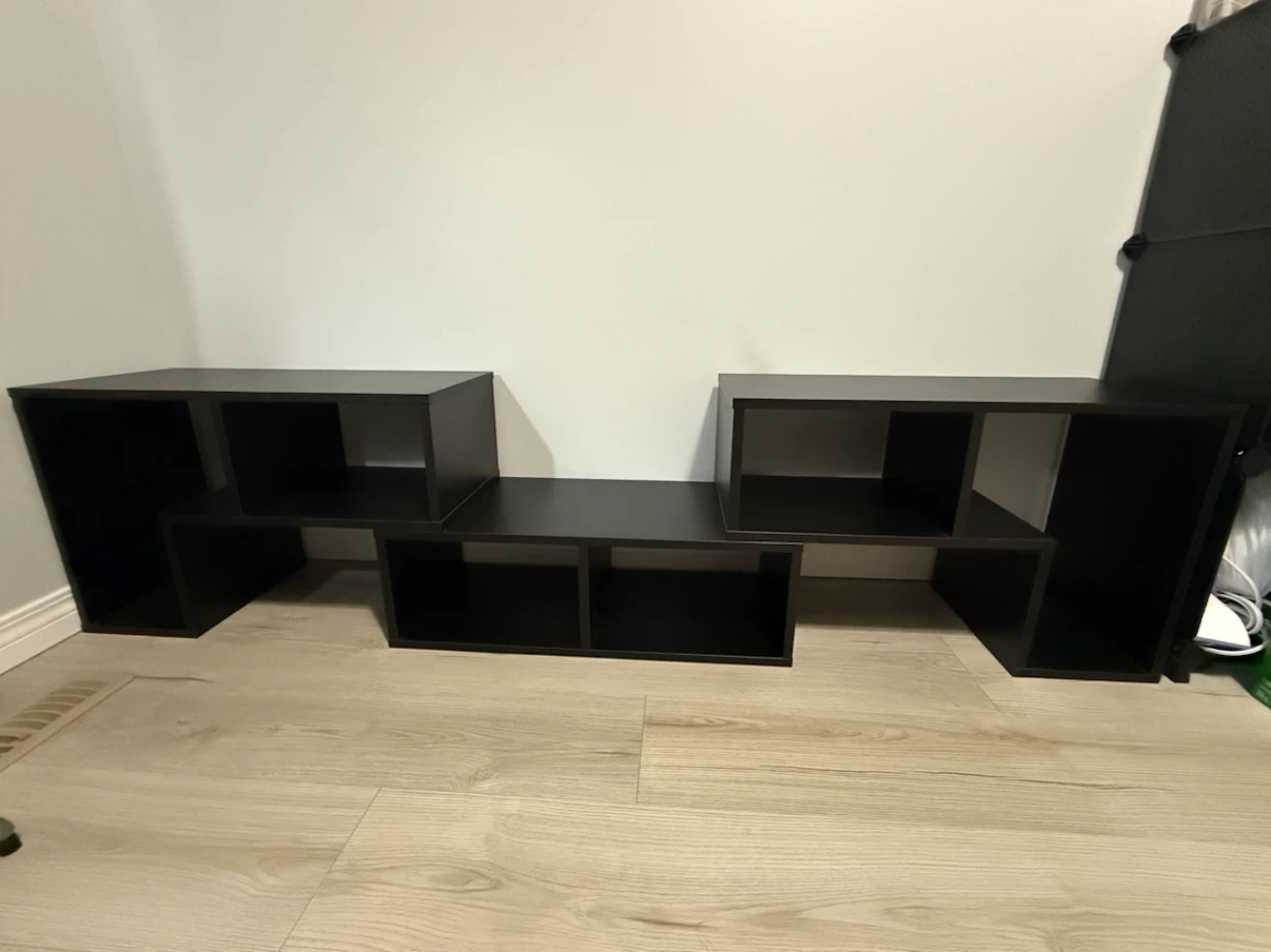Black TV Stand / Bookcase / Storage - photo 2