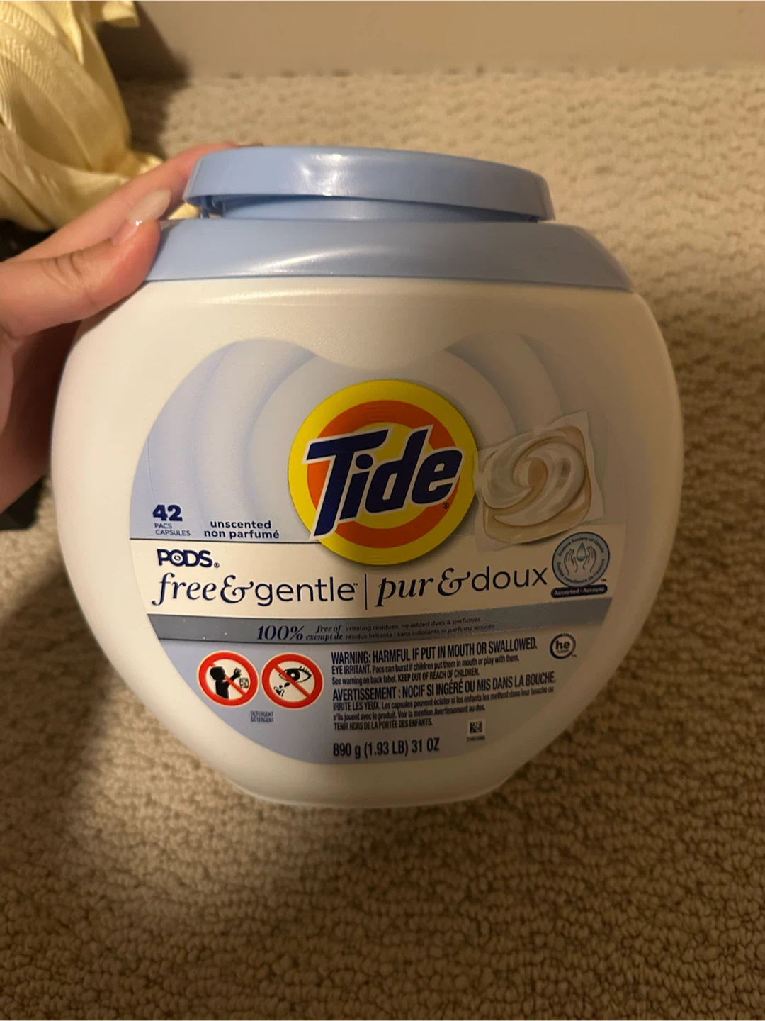 Tide Pods Free & Gentle 42 Pack