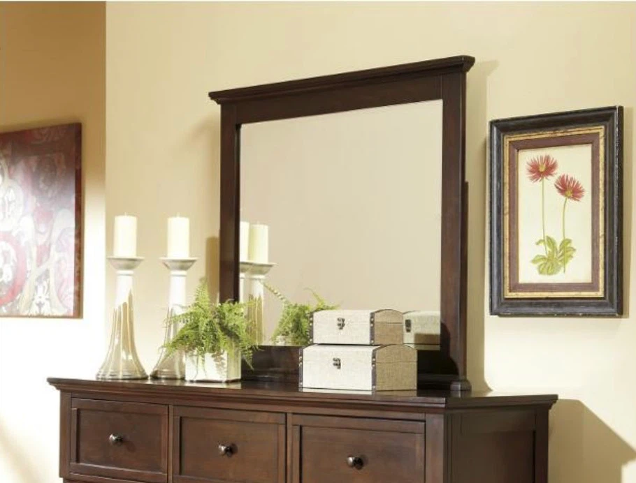 Brand New Ashley Benchcraft Luxury Mirror + Bronze Pine Wood - photo 2