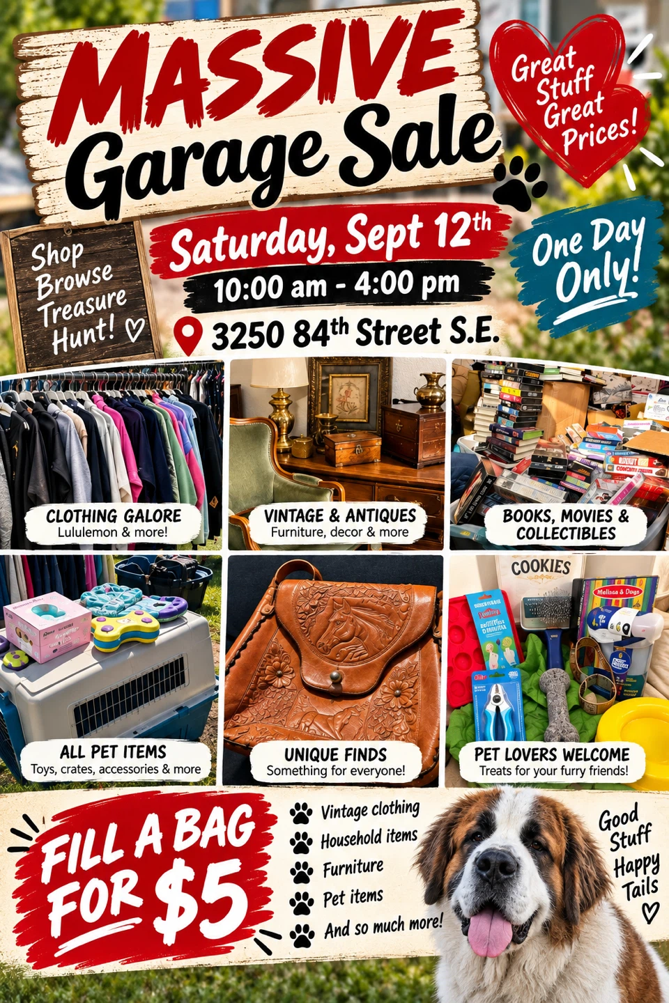 Garage sale 10 am to4