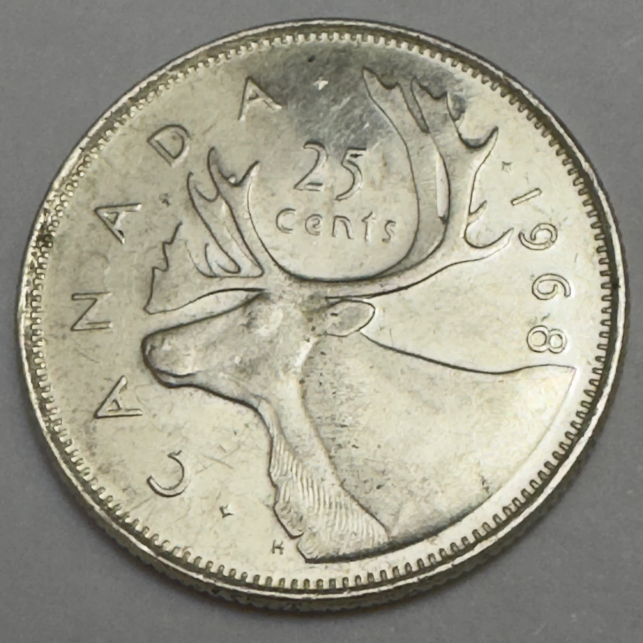 1968 Canadian 25 Cent Coin