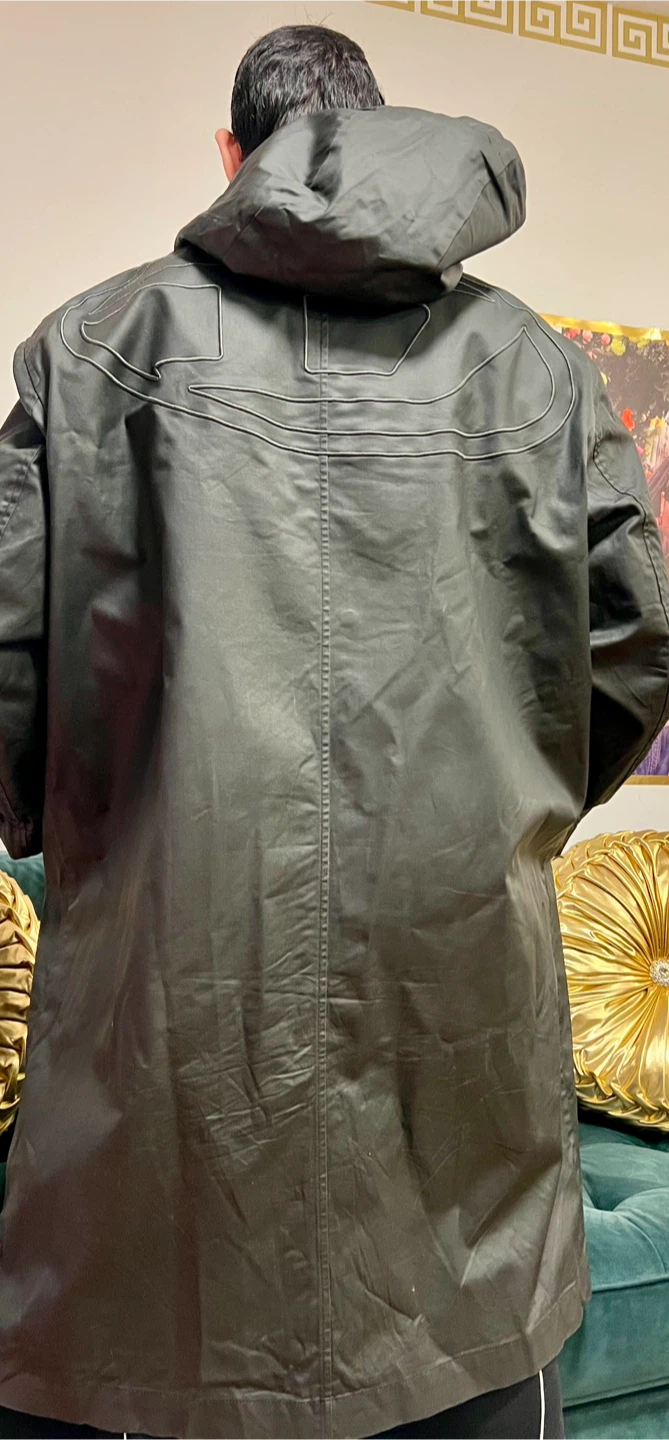 Diesel Black Hooded Raincoat - photo 2