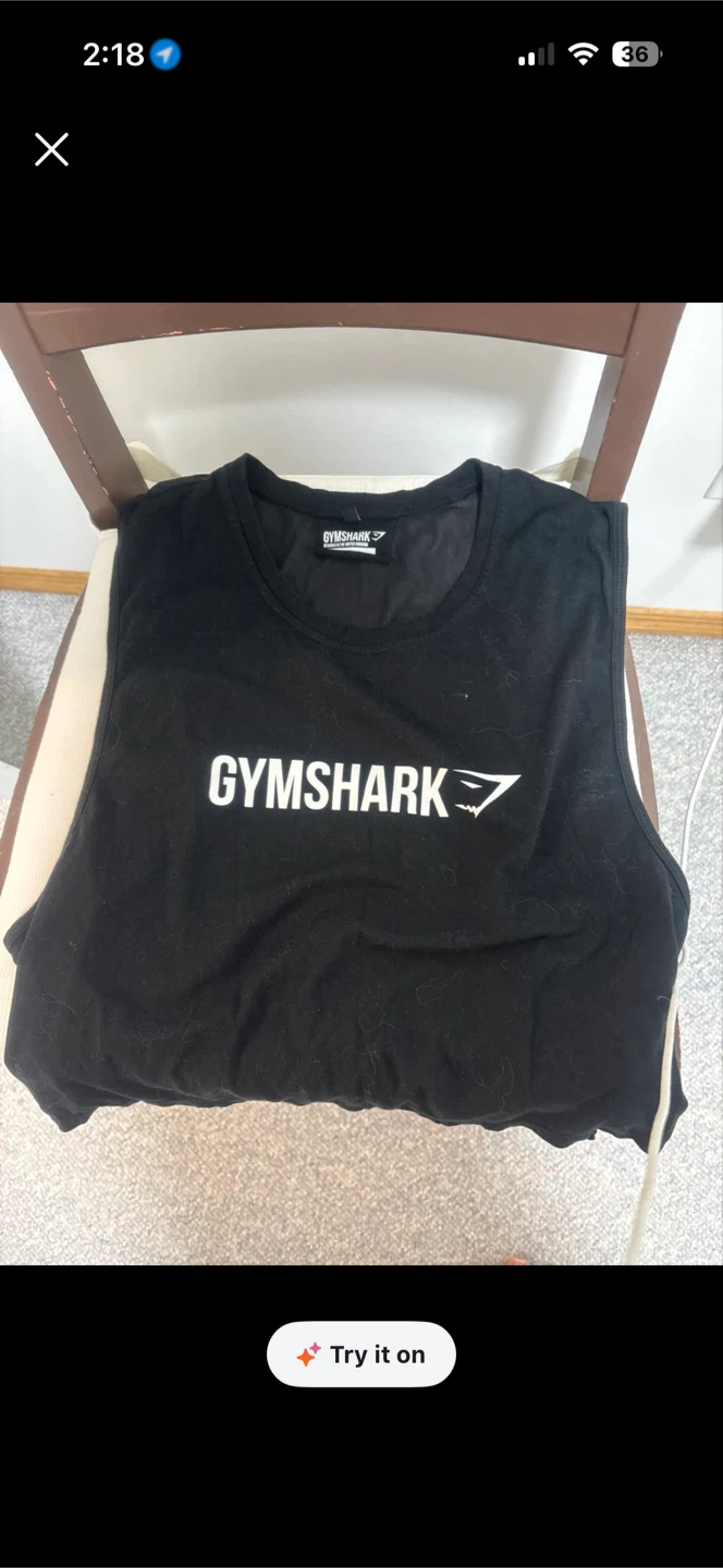 Gymshark Black Sleeveless Tank Top
