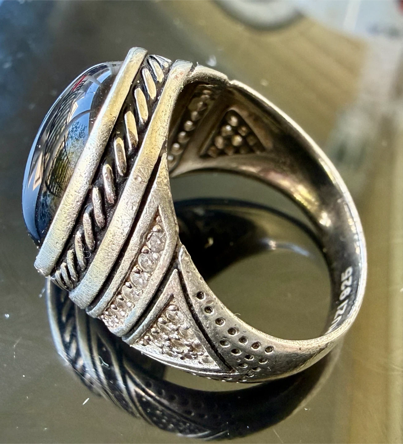 925 Silver Black Onyx Ring – Istanbul 🇹🇷 – Size 9 - photo 3