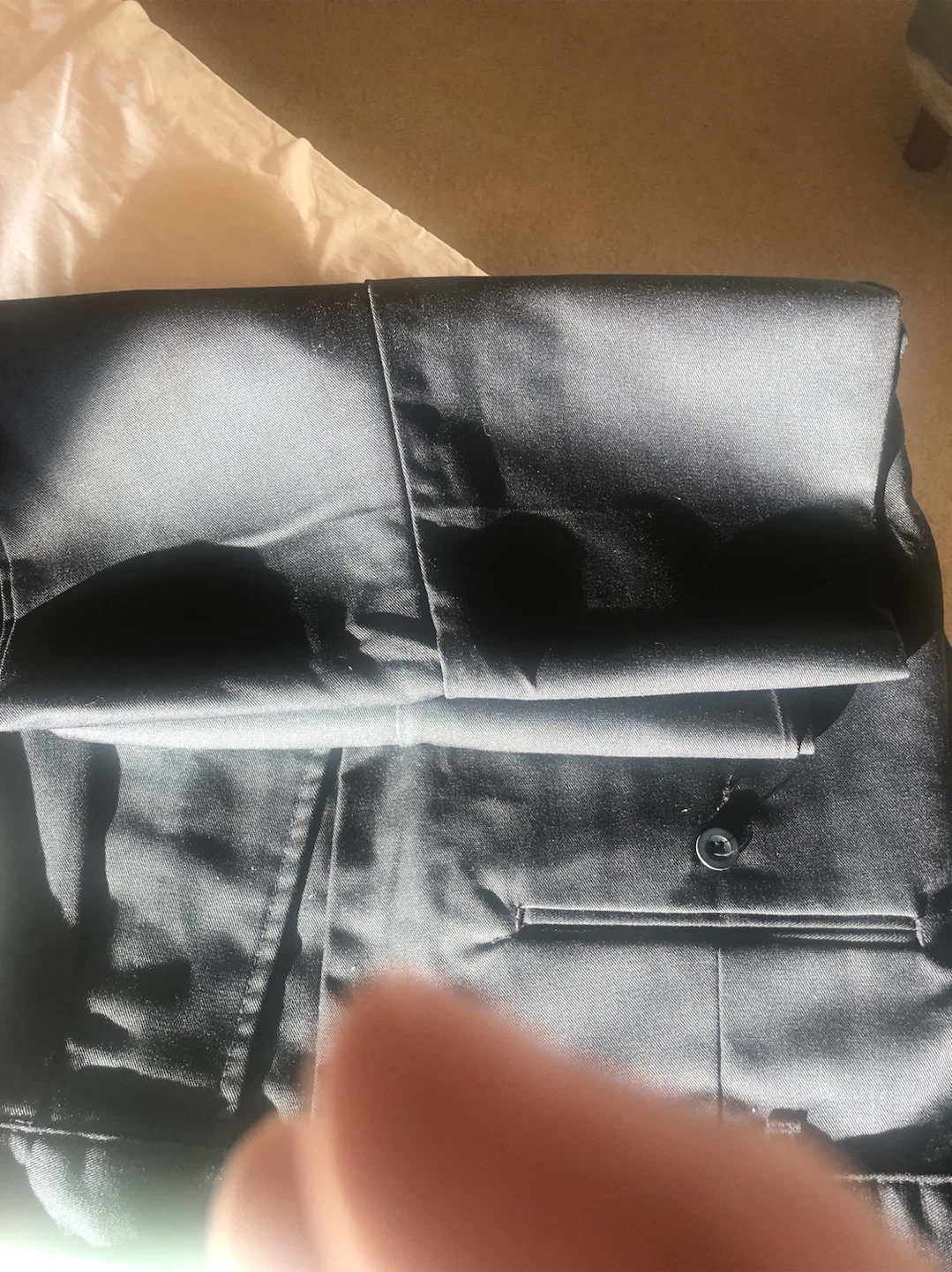 Different sizes black trousers plus size