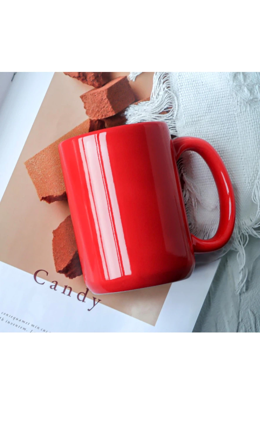 Set of 4 Red Coffee Mugs NEW in box - photo 4