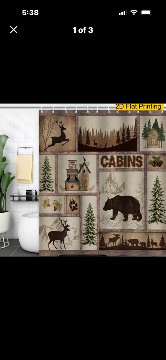 Rustic Cabins Shower Curtain