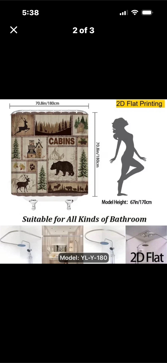 Rustic Cabins Shower Curtain - photo 2