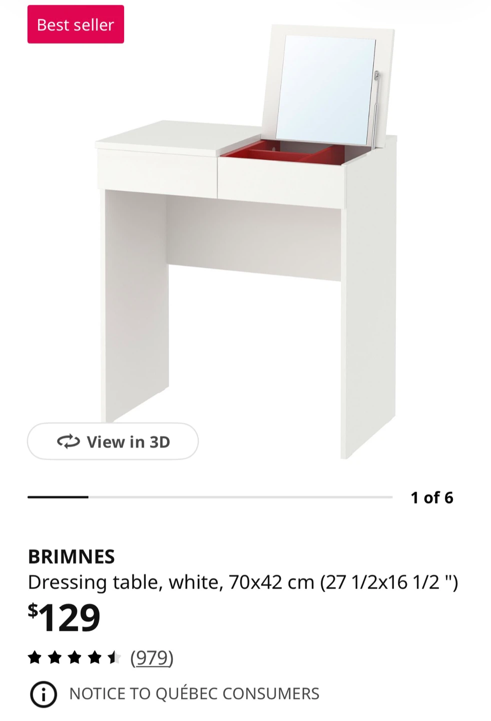 IKEA Brimnes Dressing Table (Yonge /Finch) - photo 3