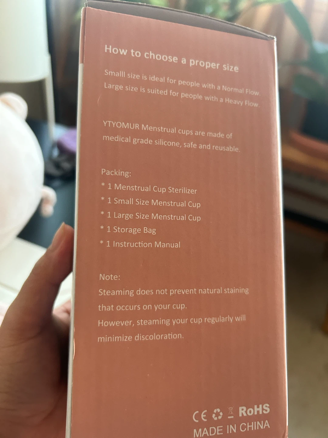 YTYOMUR Menstrual Cup Kit with Steam Sterilizer - photo 2
