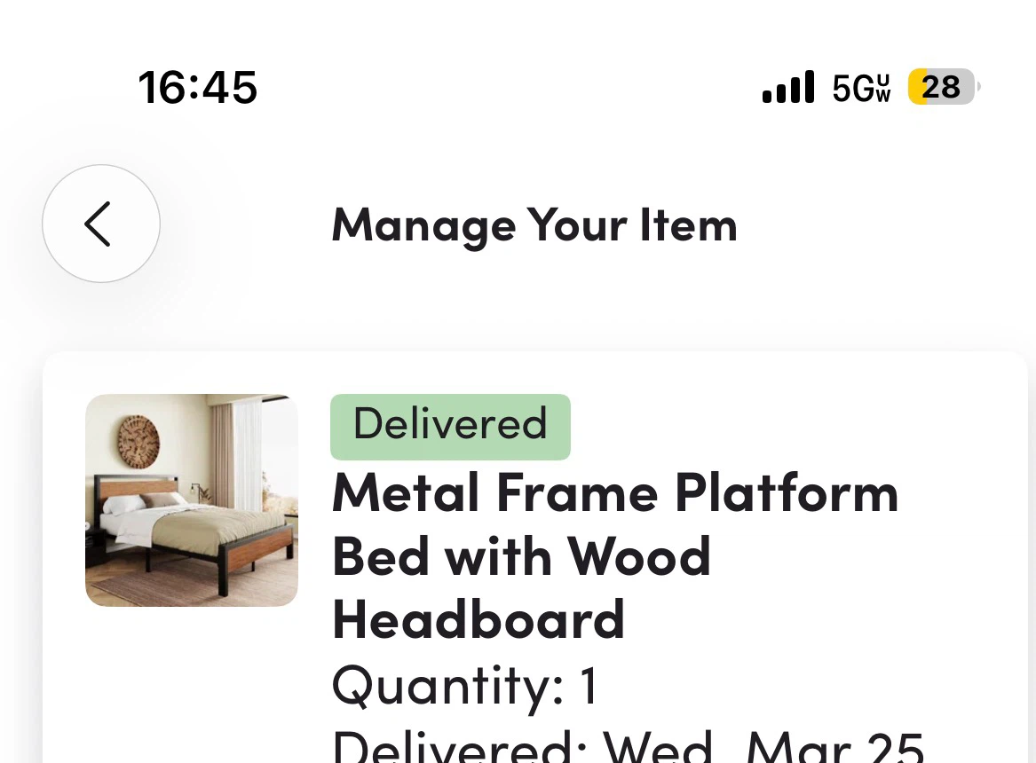 Wayfair Walnut Metal Frame Platform Bed frame  Queen - photo 2