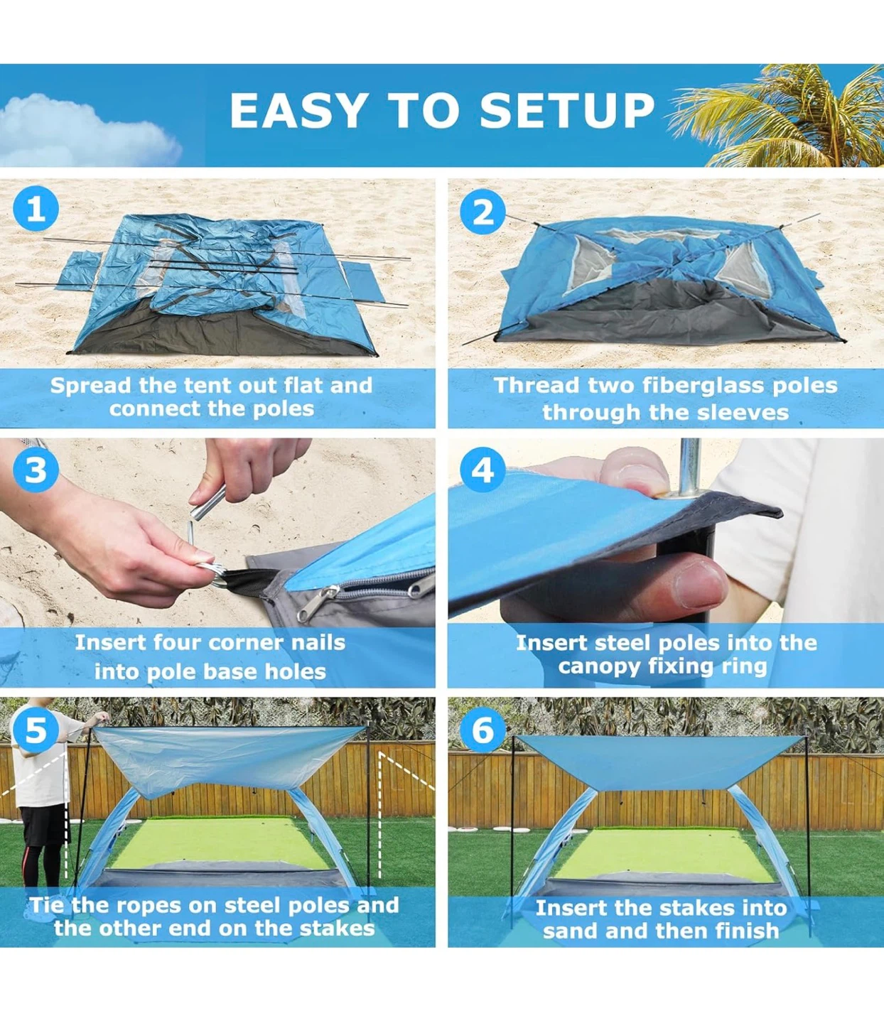 Gorich Blue Beach Tent - photo 3