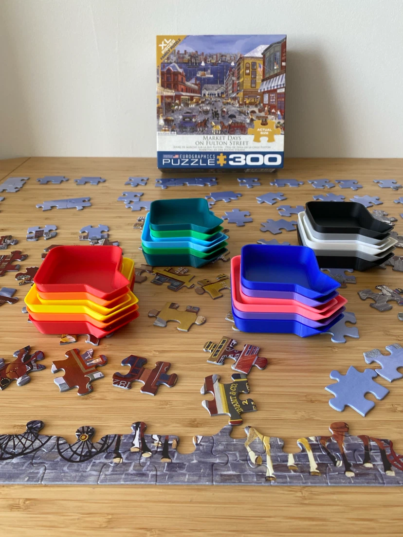 Stackable Puzzle Sorting Trays with Funnel - photo 2