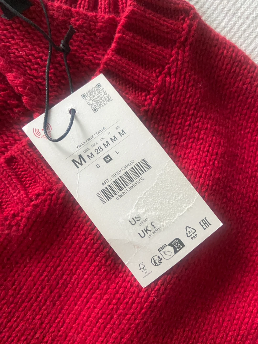 Zara Red V-Neck Knit Sweater - photo 2