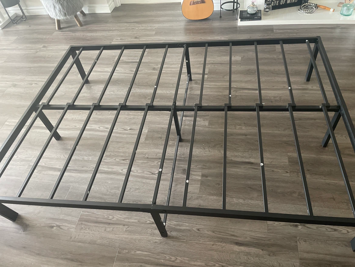 Black Metal Platform Bed Frame - photo 4