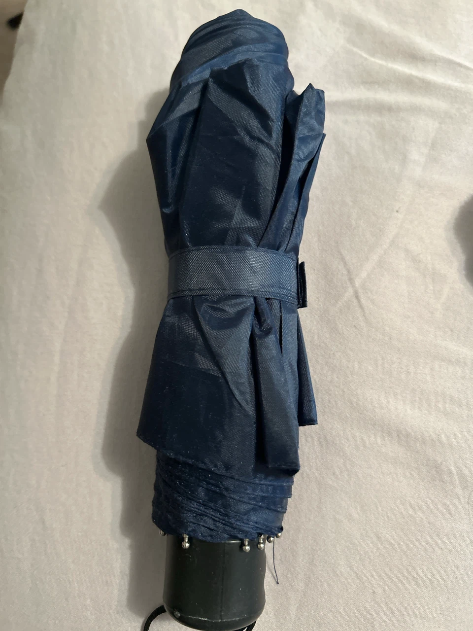 Compact Navy Blue Folding Umbrella