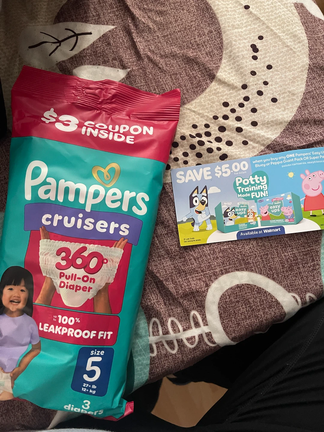 Pampers Pull-On Diapers Size 5 and 8$ coupons