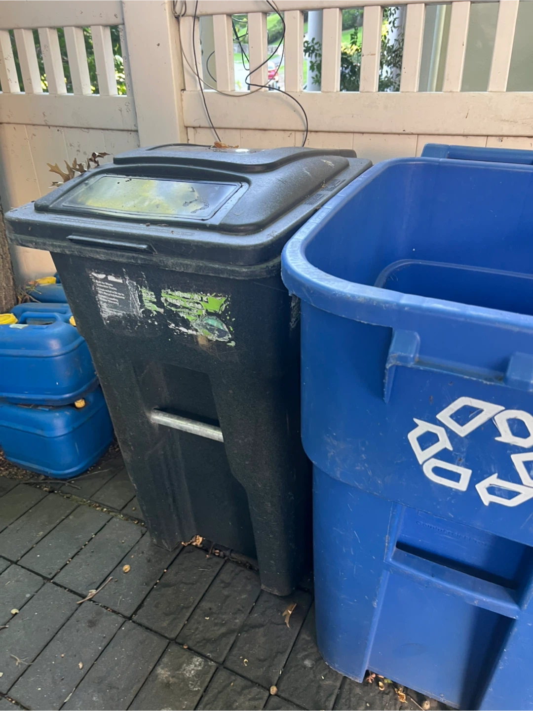 Garbage cans and  Recycling Bins