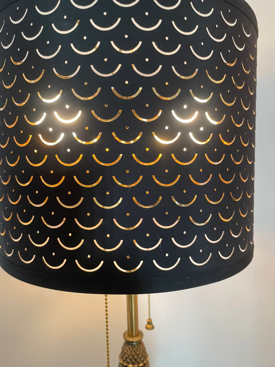 Vintage Brass and Glass Table Lamp - photo 2
