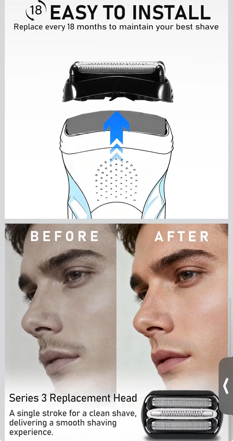 Braun Series 3 Shaver Head Replacement - photo 3