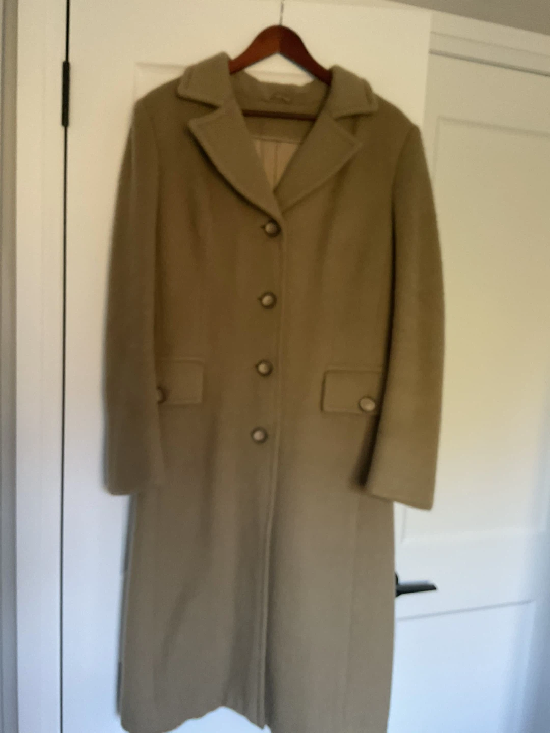 Tan Real Camel Wool Blend Coat