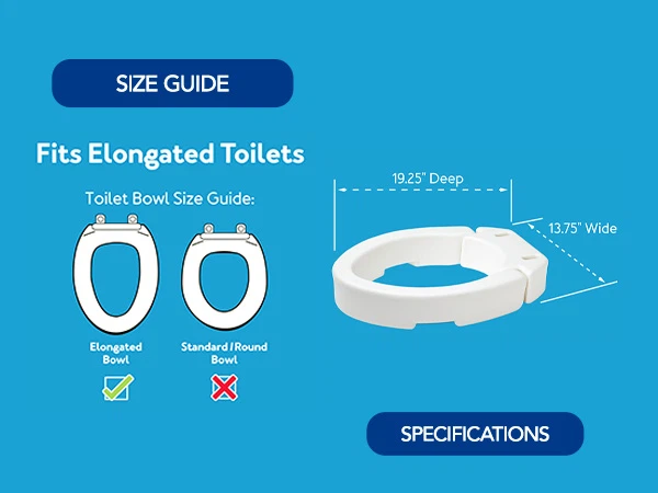 Brand New Hinged Elongated 3.5” Toilet Seat Riser - photo 5
