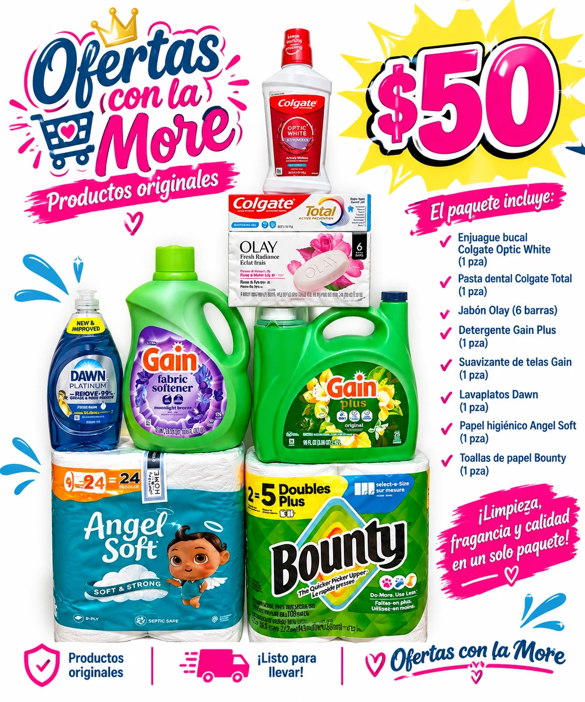 ✨ Paquete de productos originales para el hogar – $50 ✨
