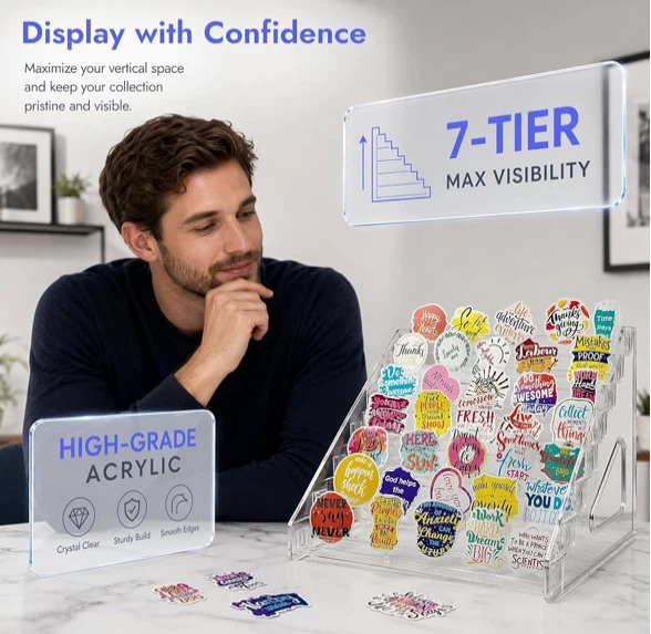 7-Tier Clear Acrylic Display Stand - photo 5