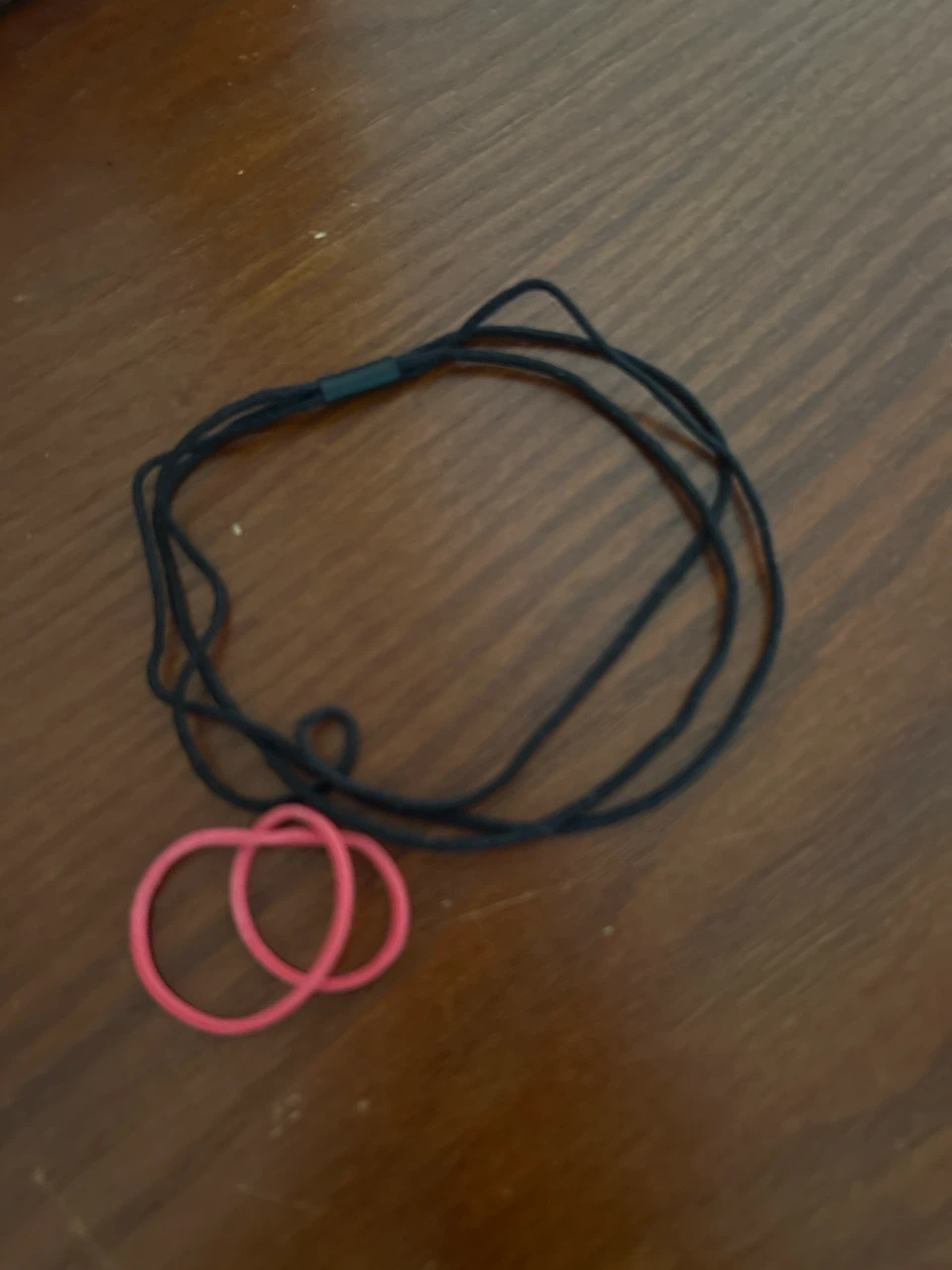 Black and Pink Hair Elastics