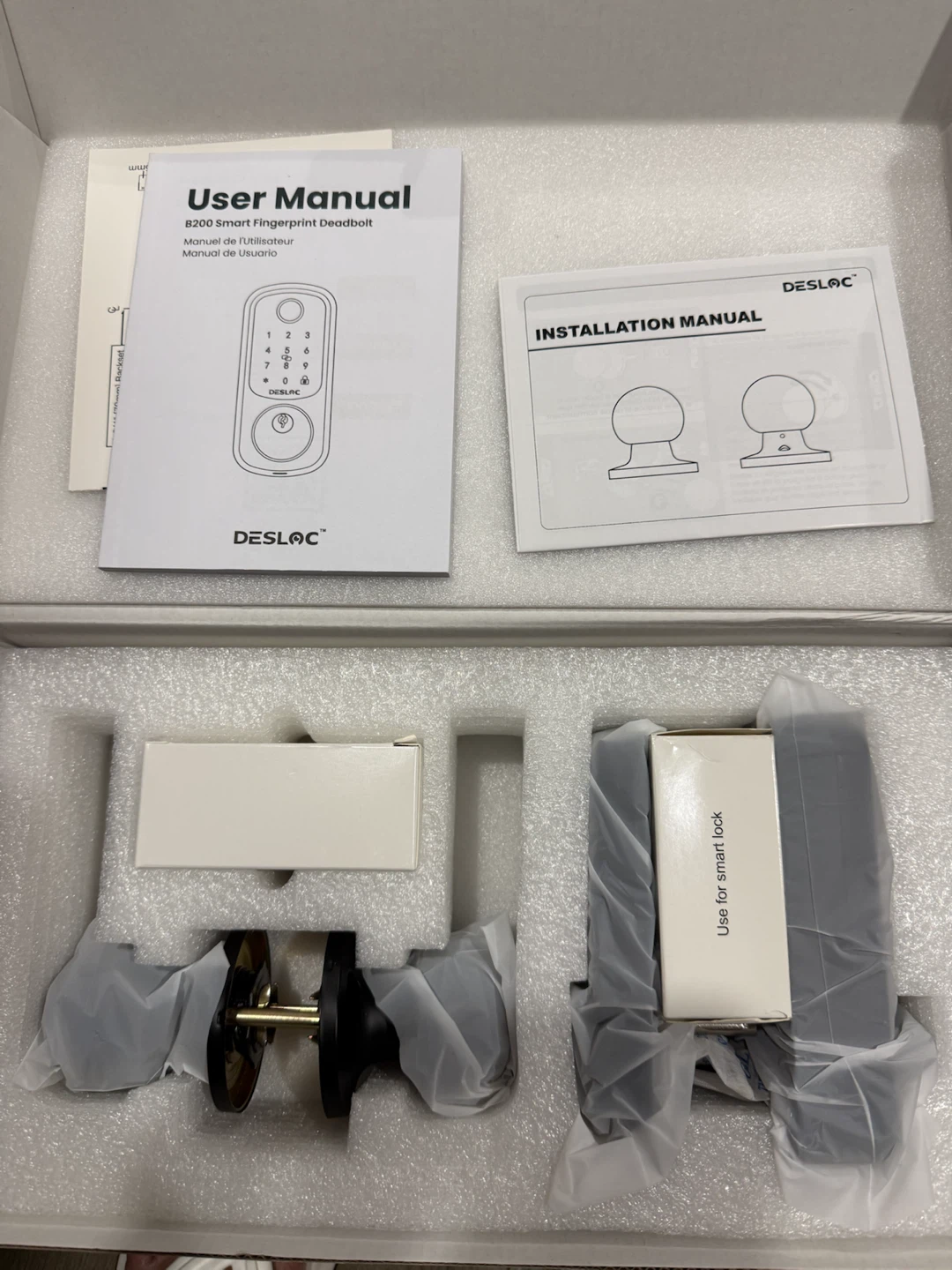 DESLOC B200 Smart Fingerprint Deadbolt Set - photo 2