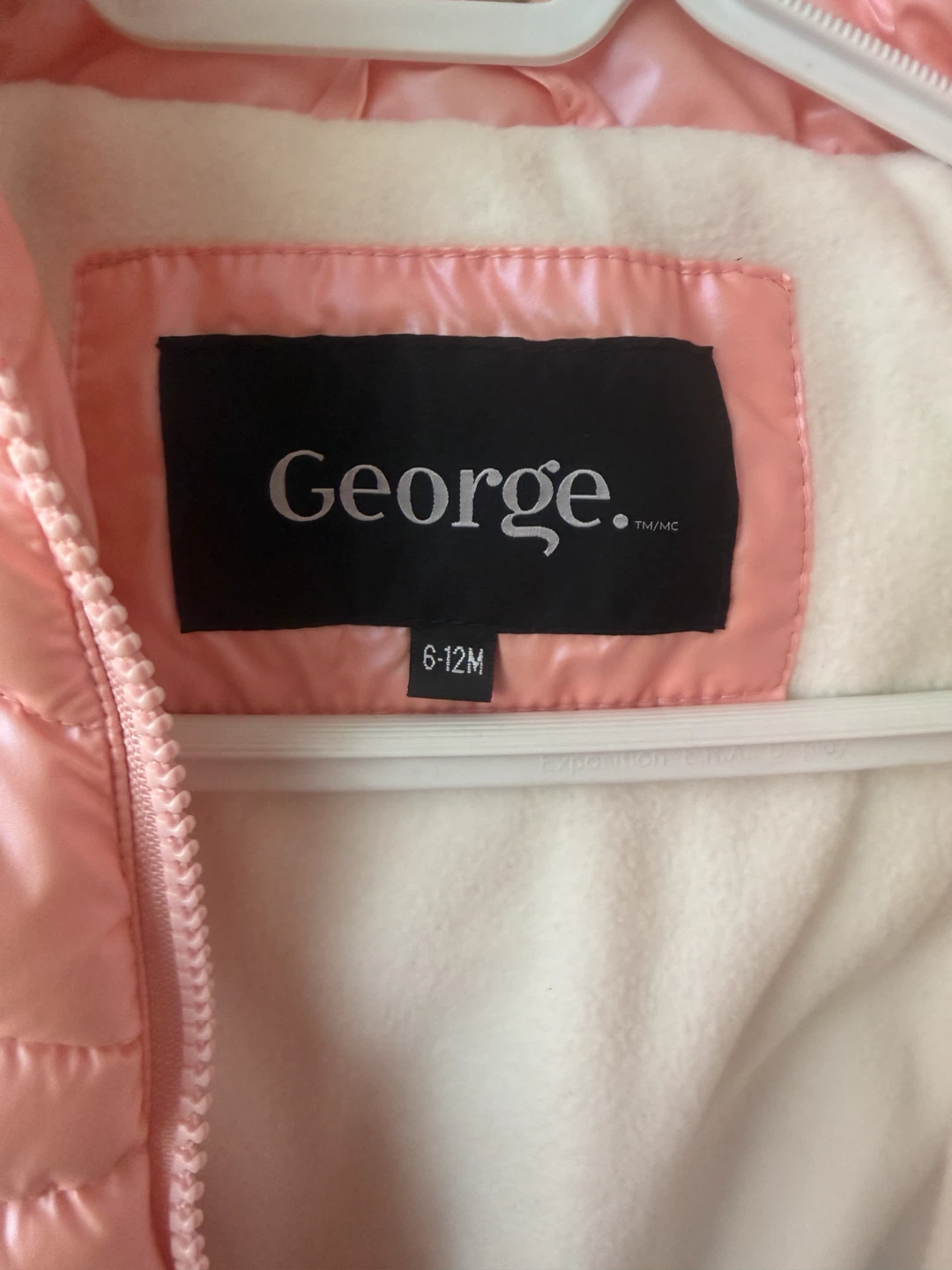 George Pink Puffer Jacket 6-12M - photo 2