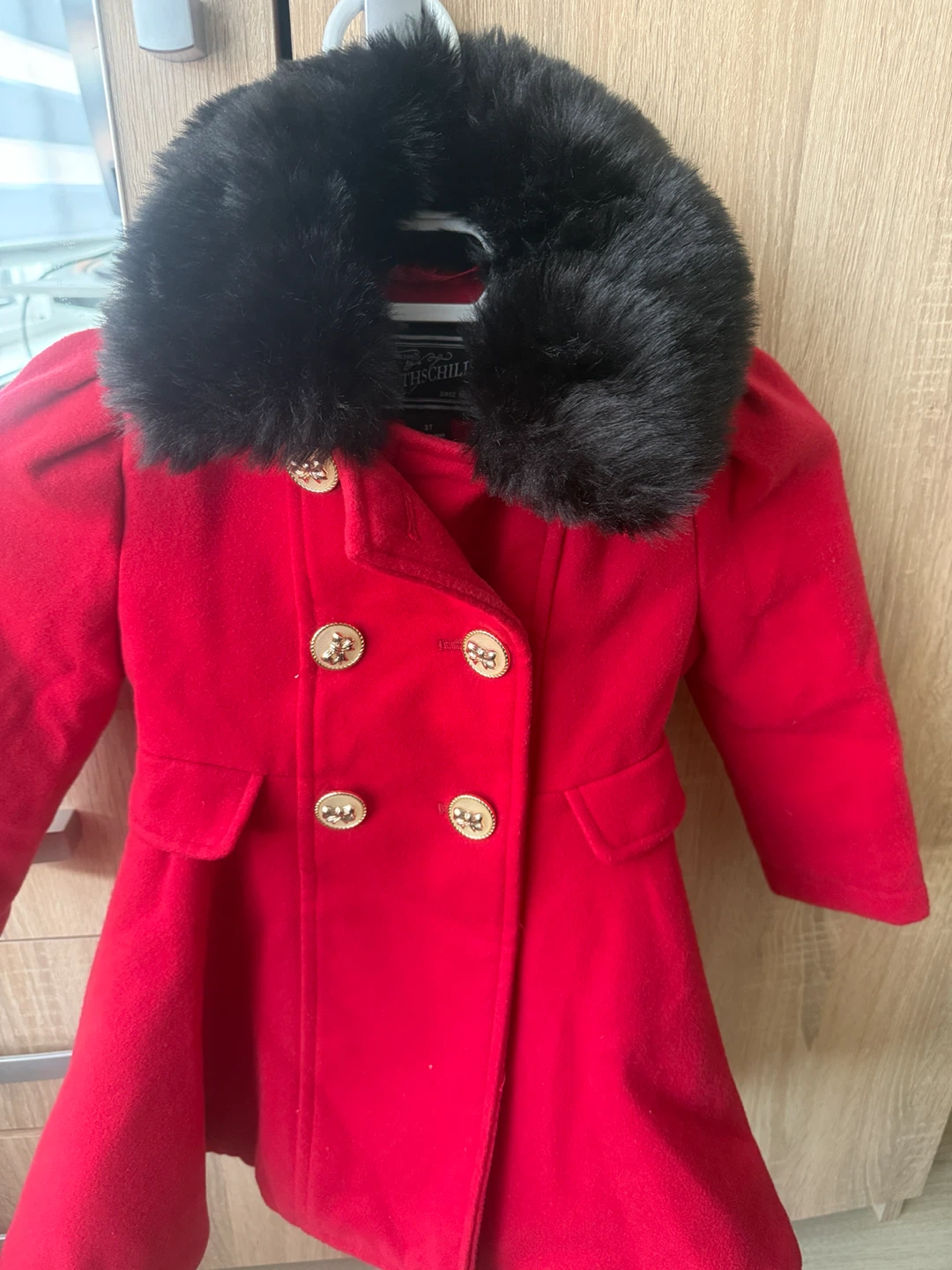 Rothschild Girls Red Coat Size 3T
