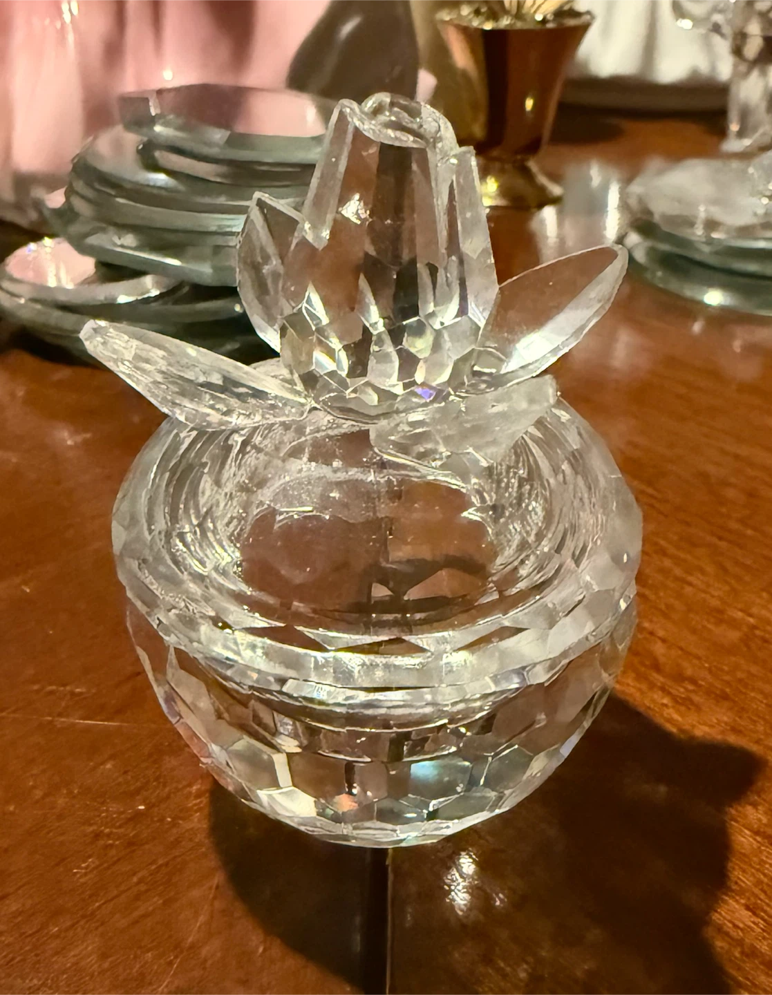 Saworvski Crystal Lotus Trinket Dish - photo 2